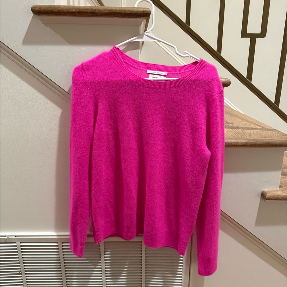 Nordstrom Bright Pink Crew Neck Sweater